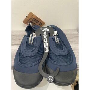 Cudas Flatwater Mens‎ Water Shoes Navy Blue Mesh Stretchy Slip On Size 13 NEW